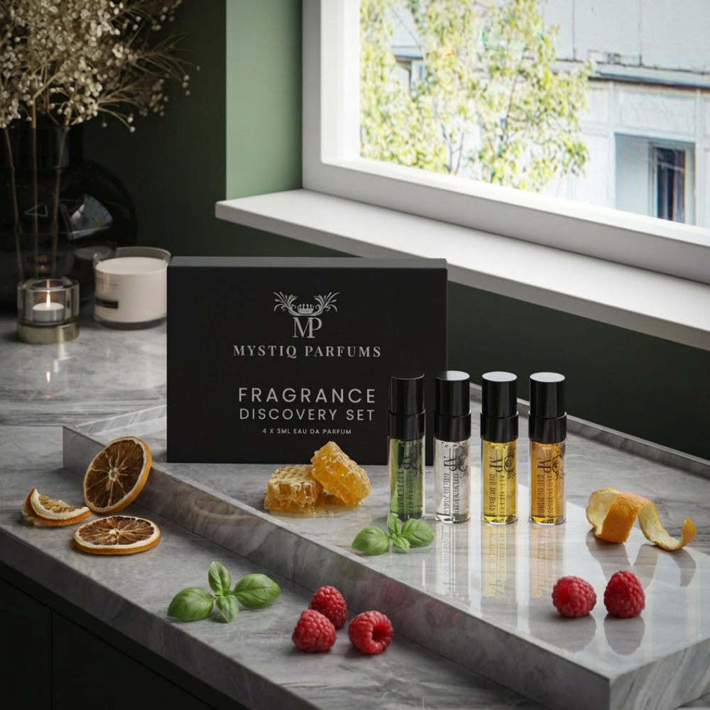Eau De Parfum Discovery Set | 4 x 3ML – Mystiq Parfums Eau De Parfum Discovery Set | 4 x 3ML – Mystiq Parfums